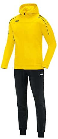 JAKO Trainingsanzug Kinder Polyester Classico mit Kapuze Citro Gr. 128 - Jogginganzug 2-teilig für Sport und Alltag, Jogginghose & Trainingsjacke