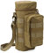 TsunNee Tactical Molle Water Bottle Pouch, Hydration Carrier Holder with Extra Accessory Pouch and Detachable Shoulder Strap for Military Sport Bike, Tan