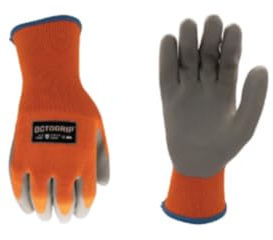 Octogrip 15G Thermal Eco Latex Palm Glove OG451 (9L),Orange