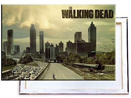 Unified Distribution The Walking Dead - 120x80 cm Kunstdruck auf Leinwand • erstklassige Druckqualität • Dekoration • Wandbild