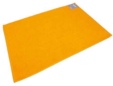 Traumschloss Frottier-Line Badematte aus Baumwolle - extra saugstarker Badvorleger 50x70 cm allergiker geeignet 50x70 gelb