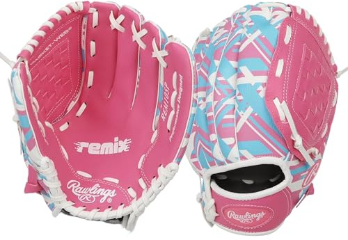 Rawlings | REMIX T-Ball & Youth Baseball Glove | Right Hand Throw | 9 | Pink