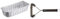 Weber 6498 Alu-Tropfschalen 13x28x6,3 cm, 10 Stück, Einwegschalen, Fettauffangschalen & Amazon Basics - Grillbürste, dreieckig, 30,5 cm