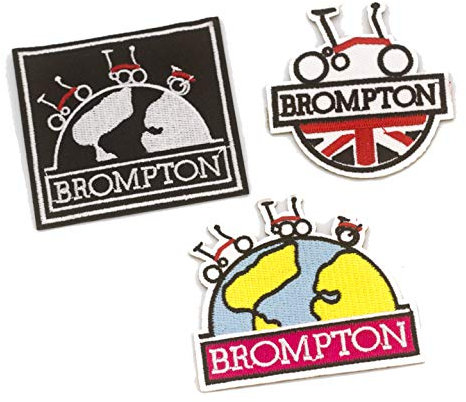 London Craftwork 3-teiliges Set Kleidungsabzeichen von Brompton, Fahrrad-Design.