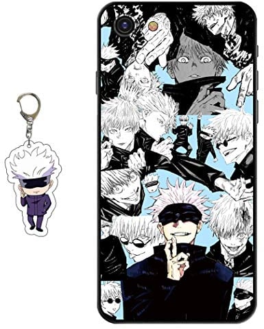 Staremeplz Compatible iPhone 7/8 / SE 2020 Case - Anime Design with Figure Keychain, Soft Silicone Flexible TPU Animation Case