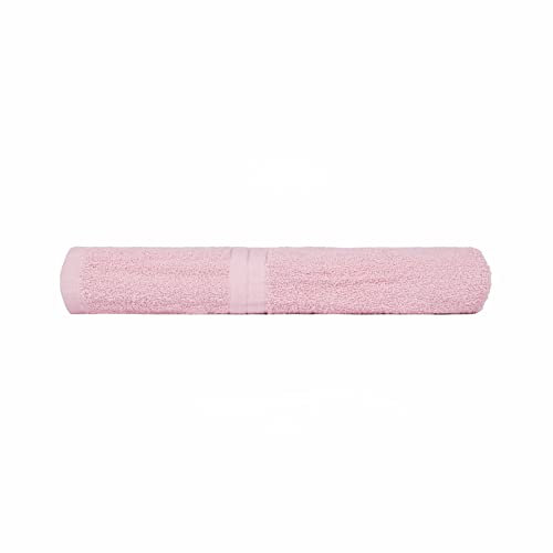 Brentfords Asciugamani da bagno in 100% cotone, di alta qualità, super assorbente e ad asciugatura rapida, set singolo di lusso, rosa cipria, 50 x 80 cm
