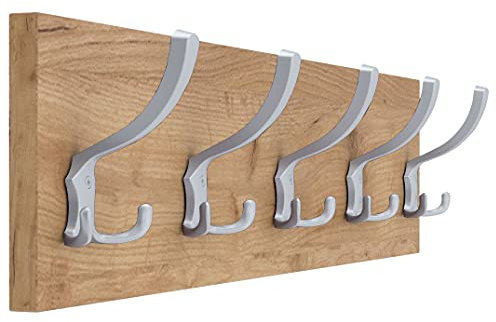 AKKE Garderobenleiste Garderobenpaneel Wandgarderobe Wandpaneel Garderobe PVC Pico 15x70 cm ALUMINIUM | GOLD CRAFT