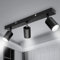 TaFiCo Deckenstrahler LED 3 Flammig - Deckenleuchte Schwarz GU10 - Strahler Deckenleuchte Schwenkbar und Drehbar Wandspot Innen für Küche Wohnzimmer Schlafzimmer Flur (Leuchtmittel Nicht Inklusive)