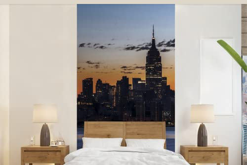 Selbstklebend Tapete Wandpapier Wandaufkleber Fototapete Tapeten Wanddeko 120x240 cm New York - Skyline - Amerika