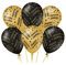 PD-Party - Happy Birthday Luftballons - Deko für Geburtstag - Schwarz Gold Party Dekoration - Junge & Mädchen - 30x30 cm - 6 Stück