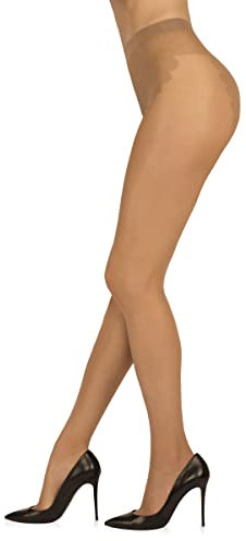 Sara Borghi Collant Voilé Femme 20 Deniers avec Corsage Effet Bikini en Lycra, Fabriqué en Italie