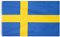 MUWO Flagge Nations Together 90 x 150 cm Nationalmanschaften, doppelseitige Gartenflagge, wetterfeste Fanflagge, Fußballflagge Polyester Länderfagge Deutschland mit Ösen (Schweden)