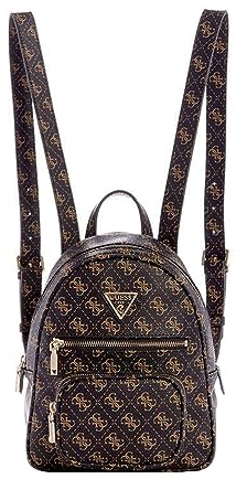GUESS Eco Elements Small Backpack Brown Logo