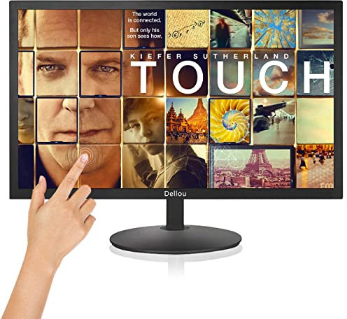 Eoulyee 22 Inch Touch Wide Screen Surveillance Monitor CCTV LCD PC Sensitive Touch Security Camera Display Multifunction interface HDMI, AV, BNC, VG, USB Input 1920x1080 Full HD Built-in Speaker
