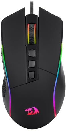 Redragon Gaming Mouse, Wired Gaming Mouse Up to 16,000 DPI Opitacl Sensor, Mouse with Fire Button, Macro Editing, Mouse Gaming with 9 Programmable Buttons & 9 Backlit Modes for FPS/Windows/PC/Mac