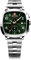 WENGER Herren Armbanduhr Vintage Sport Chrono Ø 40 mm, Swiss Made, Analog Quarz, Wasserdicht bis 50 m, Edelstahl-Armband, Grün/Silber, 01.1933.112