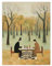 Artery8 Chess In The Park Whimsical Chess Game Pastel Colour Artwork Extra Large XL Wall Art Poster Print