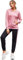 Parabler Survêtement Femme Jogging Ensemble Deux Pièces Combinaison de Sport de Loisirs Fitness Zipper Hoodie Sweatshirt Pantalon Long Streetwear Outfit-Sport Rose XXL