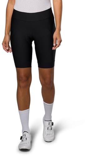 PEARL IZUMI Women's 8 Attack Cycling Shorts, Wide Waistband & Reflective Fabric, Black, Large