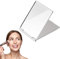 ZEACCT 1 Pièce Miroir Pliant Portable, Petit Miroir de Table Léger, Miroir Pliant de Maquillage Rectangulaire, Convient pour Les Voyages, Le Camping, la Maison, 8,5x11,5 Cm - Argent
