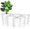 FORAGIFT Vasi Autoirriganti da Interno, 20/17,5/16,5/15/14/12,5cm, Vasi da Fiori in Plastica con Fori di Drenaggio Sottovaso e Serbatoio, Vaso da Interno per Tutte Le Piante da Appartamento, Bianco
