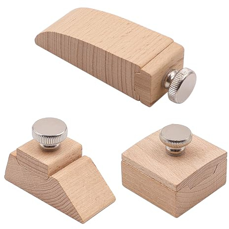Tiardey 3 Pcs Leather Sandpaper Handmade Bevel Small Natural Square Hand or Polishing Tool Craft Holder for Sanding Sanders