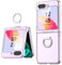 AICase for Samsung Galaxy Z Flip 6 Case Clear with Ring, [Anti-Yellow] Ultra-Thin Slim Fit Transparent Hard PC Phone Case for Samsung Flip 6 5G