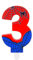 Spider Number 3 Birthday Candles for Cake,Blue Red Spider Number 3 Candles, Girls Boys 3rd Birthday Decorations, Spider Themed Candles Cake Toppers for Boys Girls Birthday Party Halloween Decorations