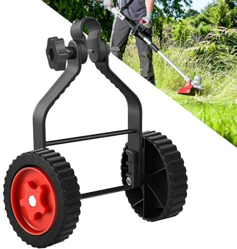 Afenau Strimmer Wheels Attachment, Weed Trimmer Support Wheel, Strimmer Support Wheels, Strimmer Guide Wheels, Cordless Grass Trimmer Support Wheels, Universal Adjustable Support Wheels for Strimmer