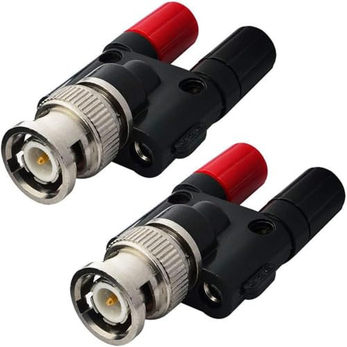 BNC Männlich zu Dual 4mm Banana Weibliche Jack Koaxial Bindung Post Adapter Stecker, passend für HF Radio Antennen Oszilloskop DVM 2pcs