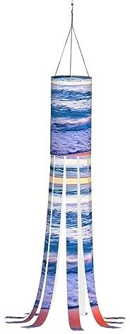 Windsack für Strand, Sonnenuntergang, Ozeanwellen, Windsack für Weihnachten, Valentinstag, Party, Outdoor, Hof, Terrasse, Rasen, Heimdekoration