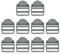 SUIKIHUM 10 Pack Plastic Ladder Slider, 3/4 Inch(20mm) Backpack Buckle Tri-Glides Clip, Adjustable Lock Buckle for Belt Strap, Grey