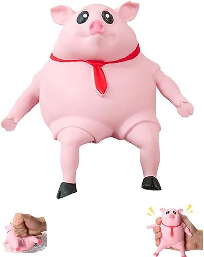 Stress Schwein Stress Spielzeug, 2025 Neu Schweine Antistress Spielzeug, Anti Stress Schwein Rosa, Kreatives Dekompressions Piggy, Squishy Squeeze Toys Fidget Toys Reisespielzeug wutschwein (S)