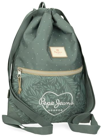 Pepe Jeans Coraile Schulrucksack, blau, verstellbare Träger für bequemes Tragen, mehrere Fächer, Joumma Bags, grün, Talla única, Rucksack