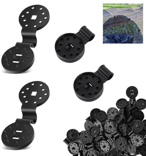 HuaMuDM 100 Stück Shade Cloth Clips, Spezialclip mit öse Schattiernetz Clip, Schattentuch Clips, Sonnensegel Clips,Schattiernetze Halteklammern, Kunststoff Clips für Schutztuch, Clips Für Schutztuch