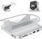 PULWTOP Mac Mini M4 Dock with 4TB M.2 SSD Enclosure & HDMI 4K, 9 in 1 Aluminum Vertical USB-C Hub for Mac Mini M4 Pro Hub Stand, USB-A/C 10Gbps, 2xUSB-A 2.0, 3.5mm Audio, SD/TF (SSD NOT Included)