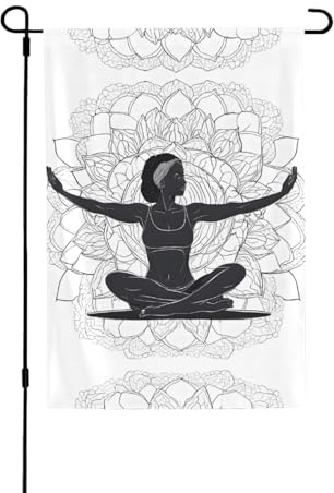 Yoga-Meditation, doppelseitige Gartenflagge, 71,1 x 101,6 cm (leicht), lebendiger Allover-Druck, Dekoration für Hof, Garten, Deck oder Veranda