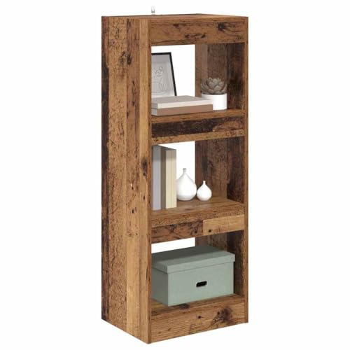 vidaXL Book Cabinet 3-Tier 40 x 30 x 103 cm Engineered Wood Old wood