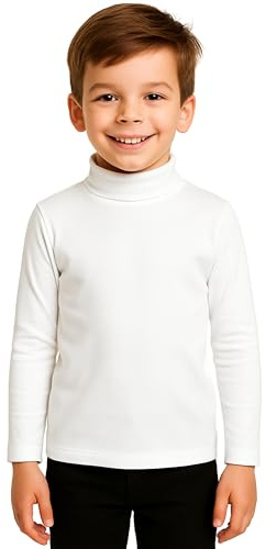 Liabel Lupetto Bambino Caldo Cotone Morbido Dolcevita Bambino Manica Lunga Collo Alto 3-14 Anni