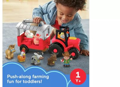 Mattel Little People Bauernhof Traktor Spielset mit Tieren und Musik