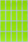 Aufkleber Neon Gelb 40 mm x 19 mm Sticker - 4 cm x 1,9 cm viereckige Etiketten 300 Stück von Royal Green