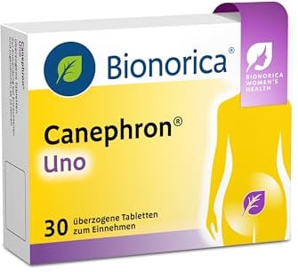 Canephron Uno, 4-fach Wirkung bei Blasenentzündung mit einer einzigartigen Pflanzenkombination gegen Schmerzen, Brennen, Krämpfe und Bakterien, für Erwachsene und Jugendliche ab 12 Jahren, 30 St