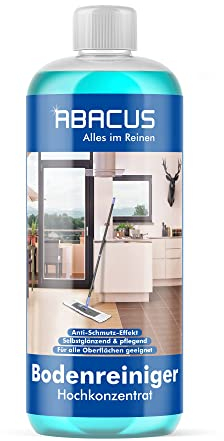 ABACUS® Bodenreiniger Hochkonzentrat 1:2000, Fußbodenreiniger Konzentrat, Parkettreiniger, Laminatreiniger, Wischpflege Konzentrat, Reinigungsmittel Boden – Bodenreiniger Hochkonzentrat 1000 ml (2137)