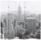 vidaXL Raumteiler klappbar 200x170cm New York bei Tag Schwarz Weiß Paravent