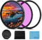 Fotover Ensemble de filtres UV CPL FLD universels 72 mm avec filtre polarisant circulaire et capuchon d'objectif pour appareil photo Canon, Nikon, Sony, Pentax, Olympus, Fuji