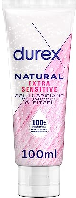 Durex - Gel Lubrifiant 100% d'origine Naturel – Extra Sensitive à l'Aloe Vera - 100ml