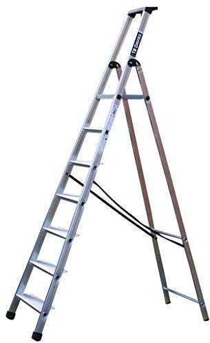 TB Davies 1211-027, 7 Tread Maxi 110 Platform Steps, Platform Height 1.59m, Aluminum, EN131 Professional