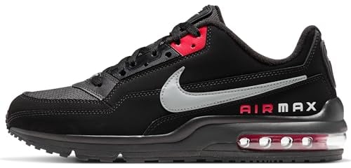 Nike Mens AIR MAX LTD 3 Running Shoe, Black/LT Smoke Grey-University RED,42 EU