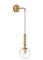 MZStech Vintage Industrie Wandleuchte Wandlampen, 15 cm Klar glas & Gold Metall Drop Wandleuchte für Schlafzimmer, Wohnzimmer (Klarglas & Goldmetall)