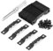 YHYZ Sawtooth Picture Frame Hangers Set with Screws (Black), Sawtooth Photo Frames Holder + Screw + Screwdriver, for Painting Photos Artwork Clock Home Decoration(B-50)